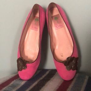 Pink Suede Lilly Pulitzer flats 9